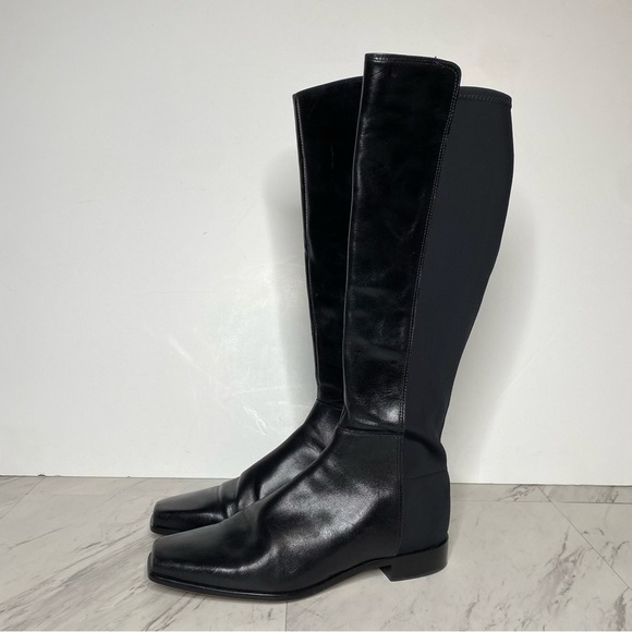 Vince Camuto Labrina Black Leather Square Toe Tall Boot 9M - Picture 13 of 13
